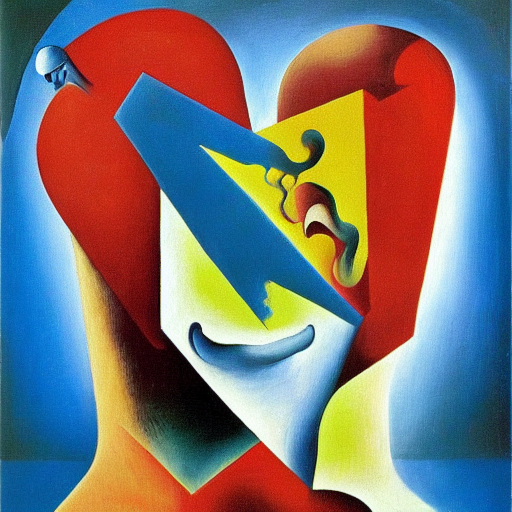 Illustration abstraite d'un béguin d'amour