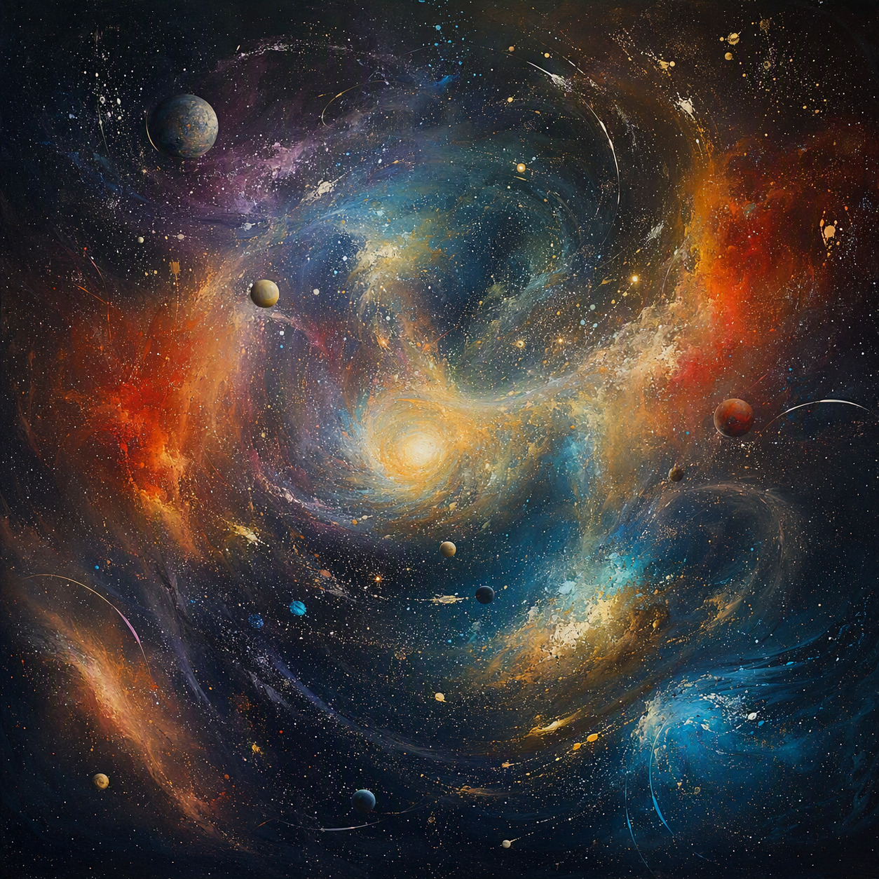 Une représentation de l'univers, style abstrait